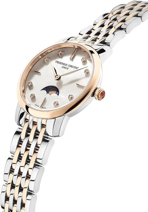 Frederique Constant Women's Analogue Swiss Quartz Watch with Stainless Steel Strap FC-206MPWD1S2B