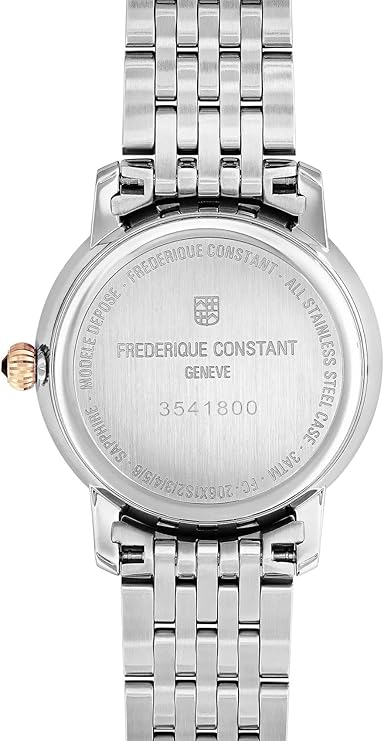 Frederique Constant Women's Analogue Swiss Quartz Watch with Stainless Steel Strap FC-206MPWD1S2B