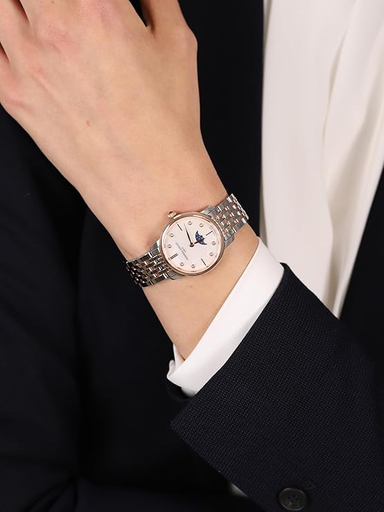 Frederique Constant Women's Analogue Swiss Quartz Watch with Stainless Steel Strap FC-206MPWD1S2B
